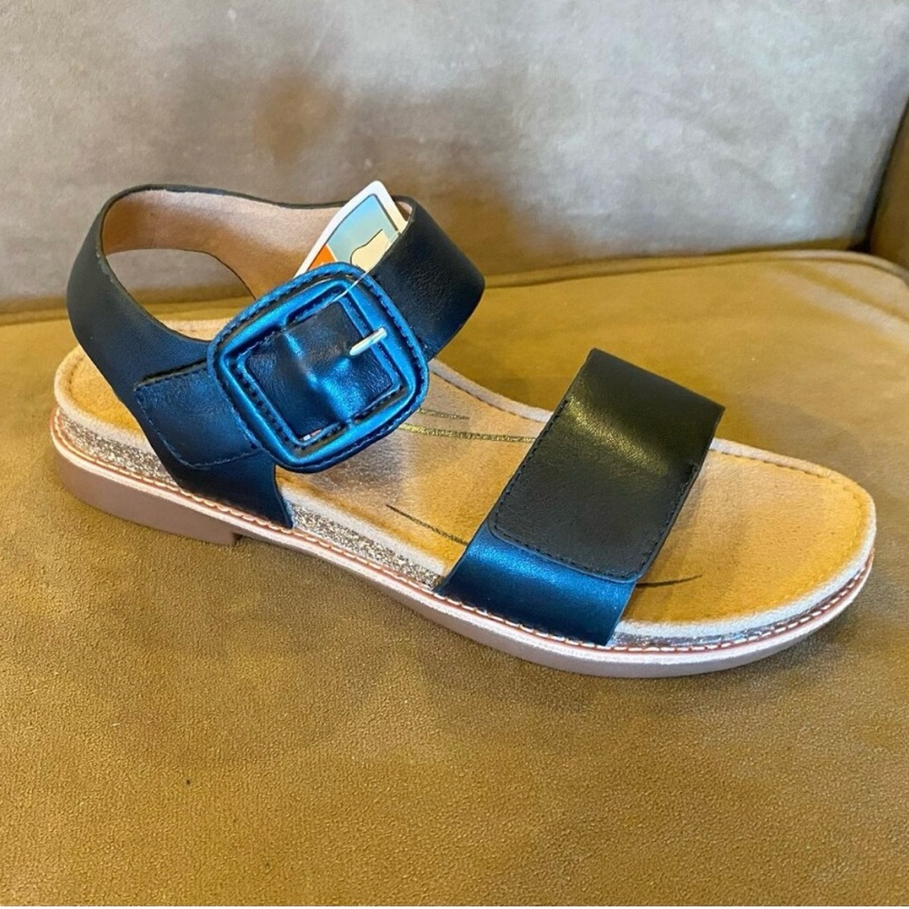 Aetrex Claire Black leather sandals new in box